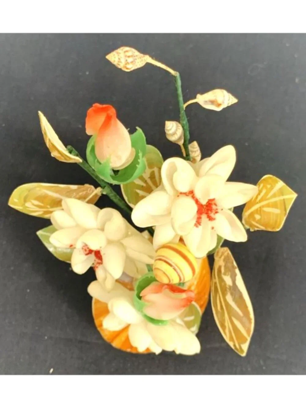 Seashell Flower Bouquet Table Top Hand made 8